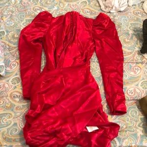 Red Satin Dress